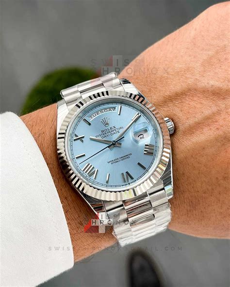 rolex day date ice blue